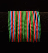 ( 2.8 ) Multi colours metal bangles.